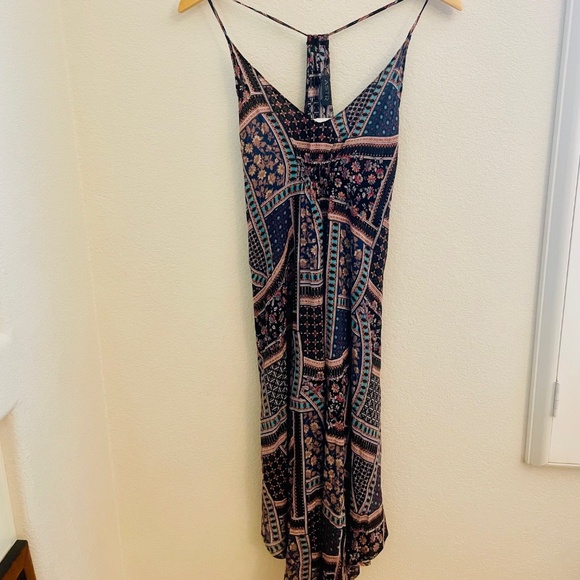 ☀️SALE☀️ NWT ASTR Spaghetti Strap, Bohemian Midi Dress with Asymmetric Hem - Picture 1 of 9